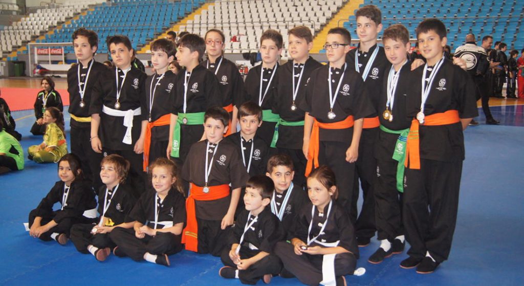 Centro deportivo Arco Verín - Campeonato wushu infantil Lugo 2016